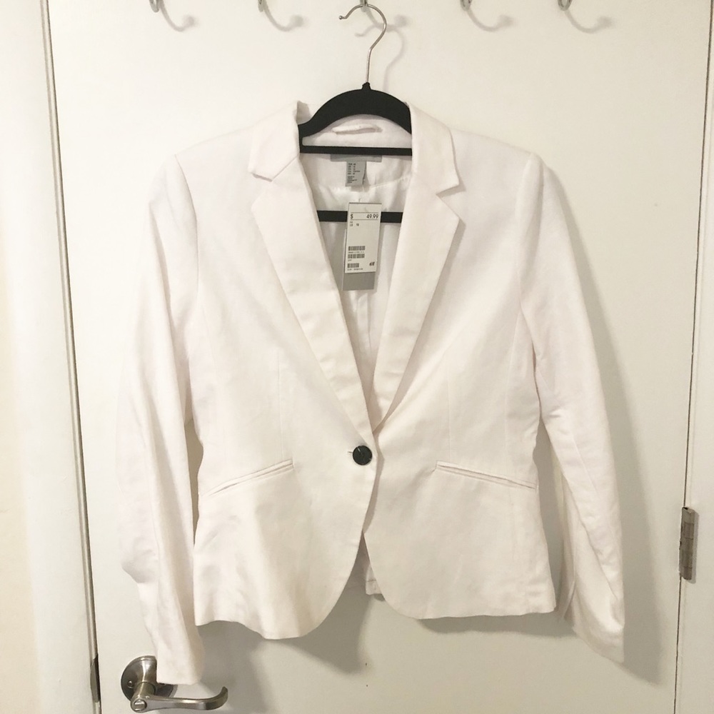 White H&M blazer